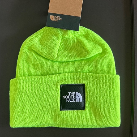 The North Face Big Box Beanie Peak, Safety Green, One Size - Picture 1 of 2